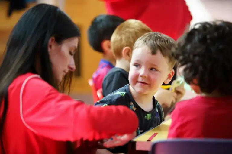 child with time4sport educator