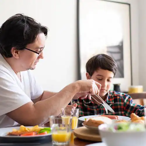 family eating