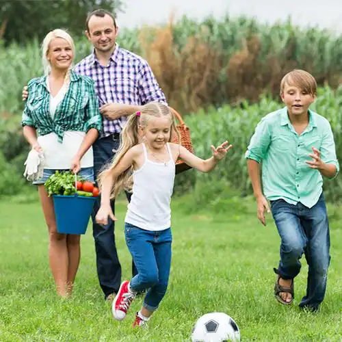 family outdoors