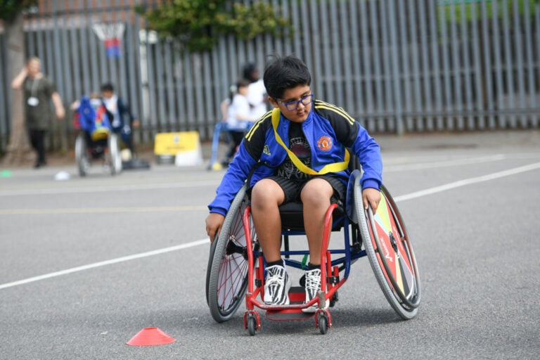 Boy wheelchair race 2