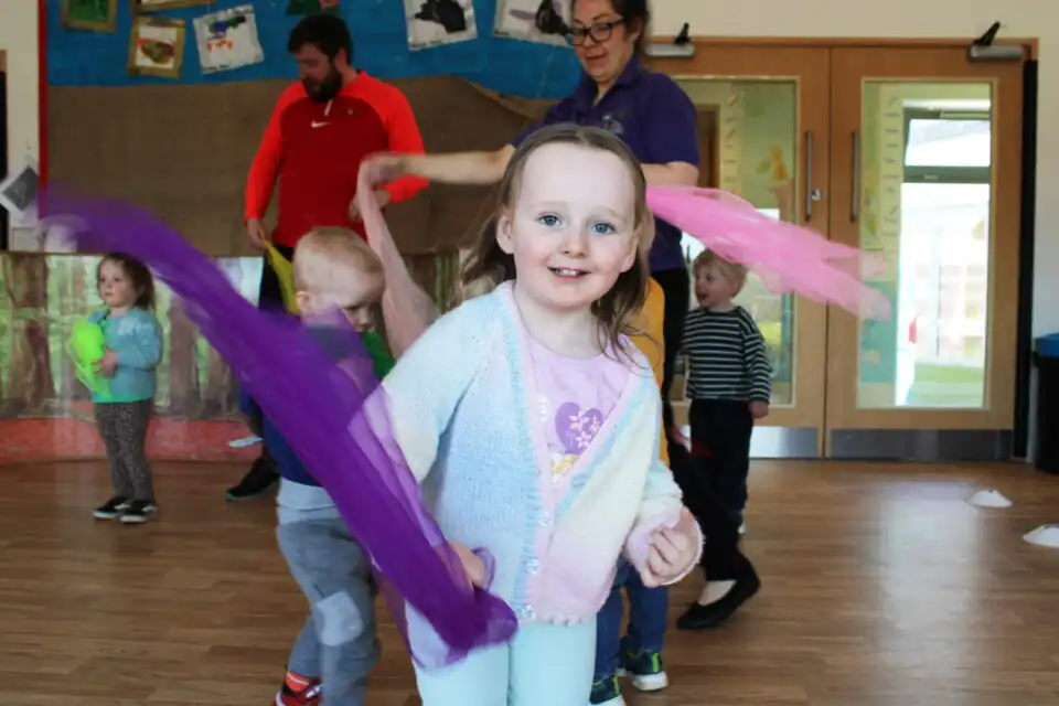 female child at time4toddlers session